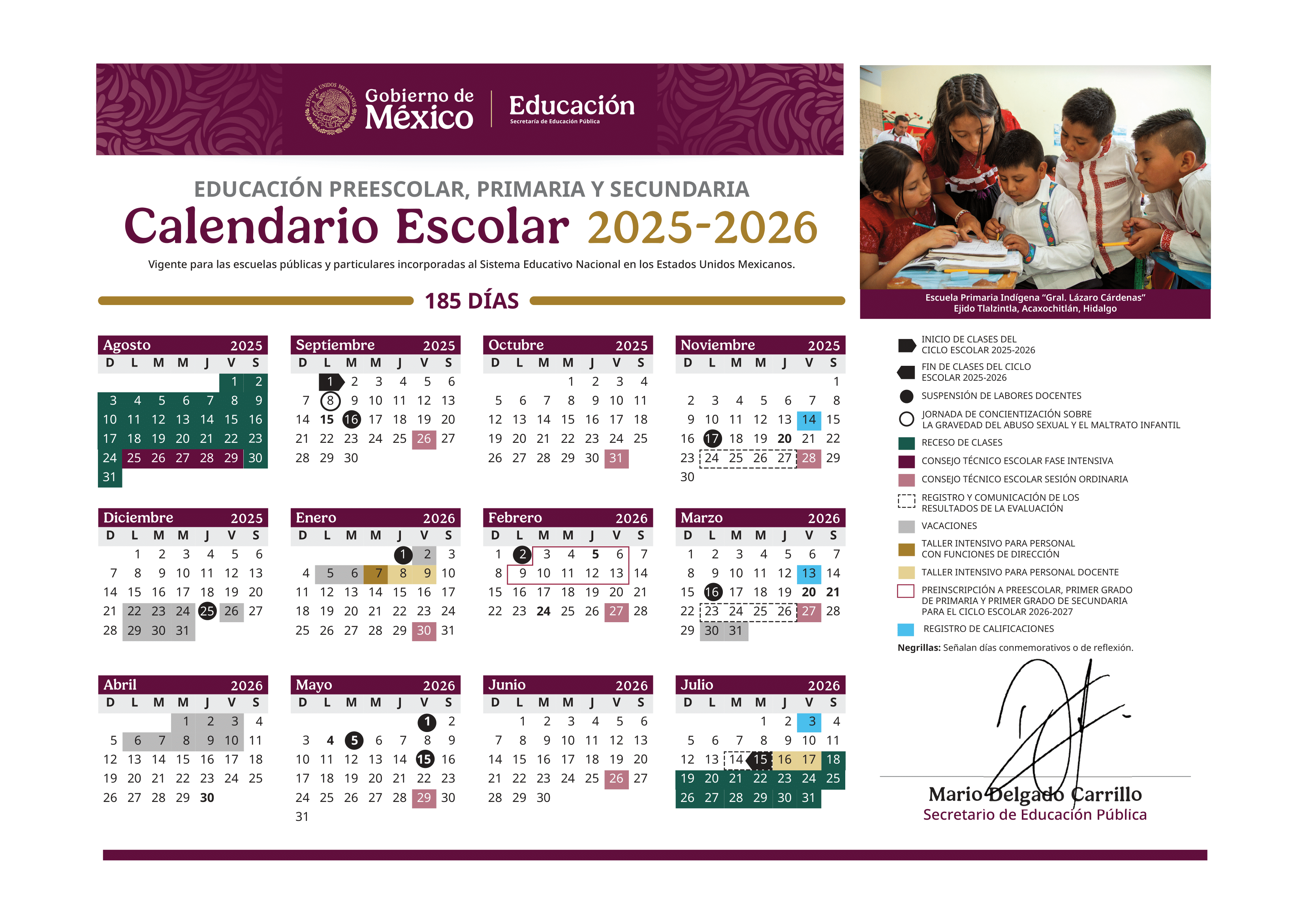 Calendario Escolar 2025-2026